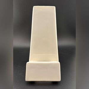 Cell Phone Stand Holder & Vase by STAK Ceramics White 6.75" Tall Mint Condition